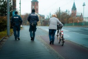 policja z seniorem